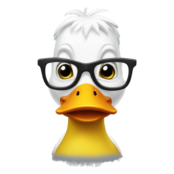 Duck wearing glasses sticker