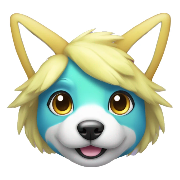 Colorful Gardient Shiny Electric Dog Pokémon sticker