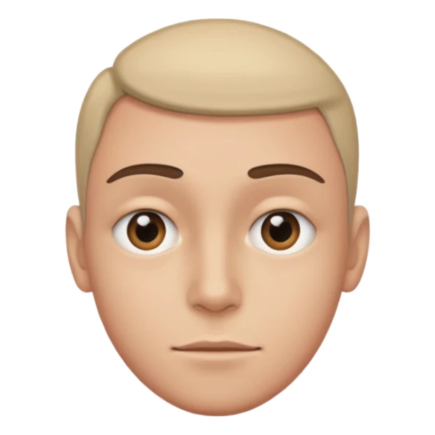 Head tilted to the left with only one side of face visible and eye is looking at camera sticker