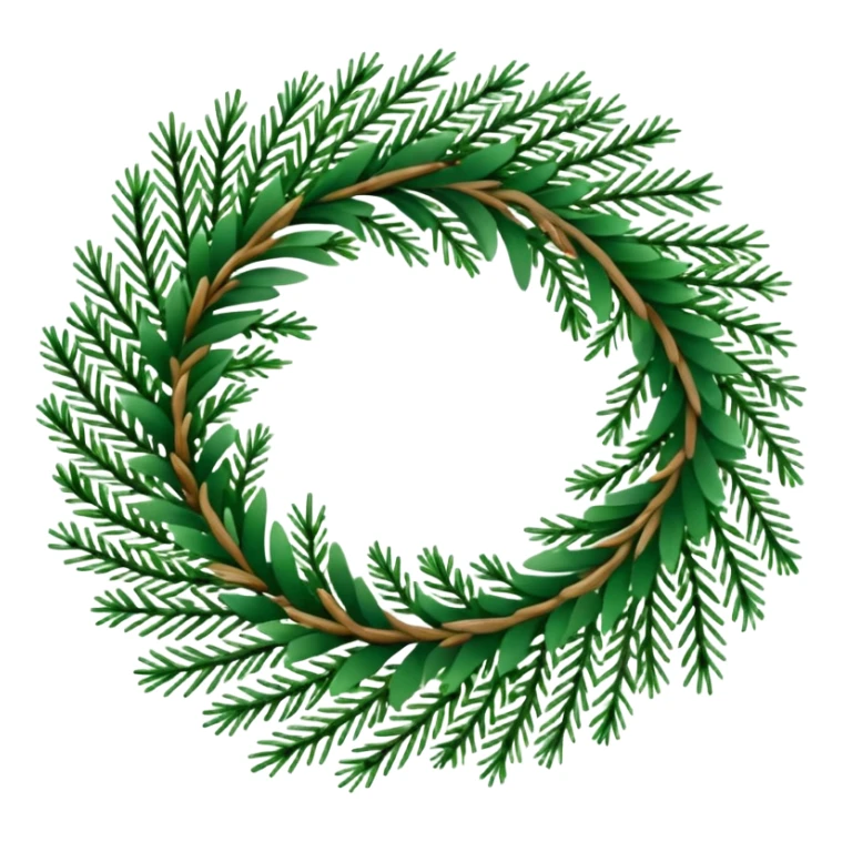 Holiday garland laying horizontally not in a circle sticker