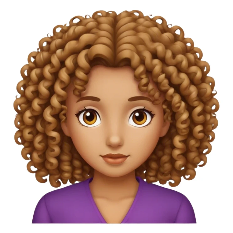   A girl that has curly and she a little tan  sticker