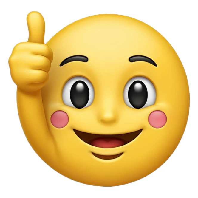 a yellow emoji giving a big thumbs up  sticker