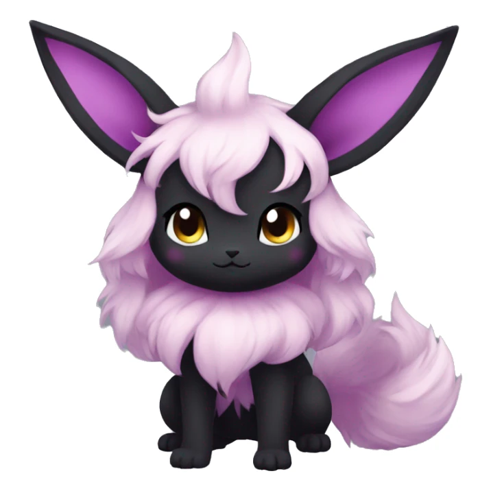 Dark Edgy Kawaii Eeveelution-Cute-Pokémon-fusion full body sticker