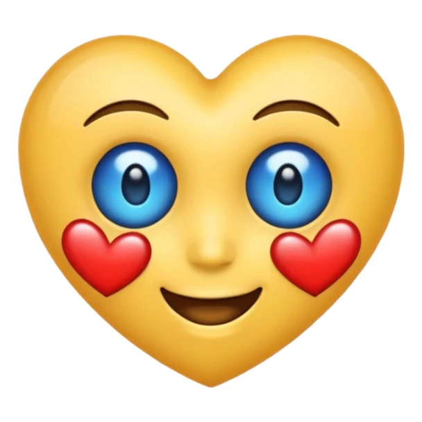 Emoji con los ojos de corazón azul 🩵 sticker