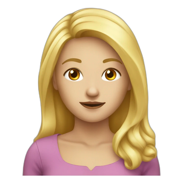 Fille blonde avec mâchoire cassé sticker