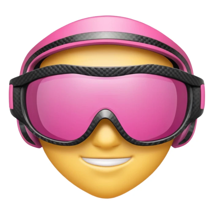 pink sporty sunglasses with carbon fiber thick frame, shield visor design sticker