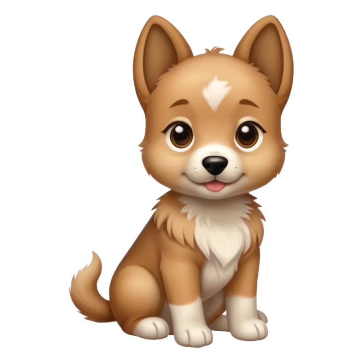 Puppy with high ponytail sticker
