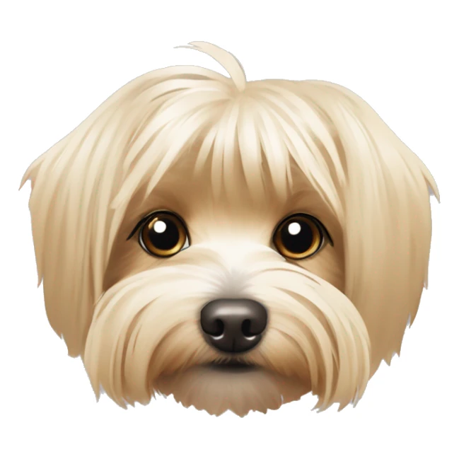 Blonde Yorkie Havanese ￼dog with floppy ears sticker