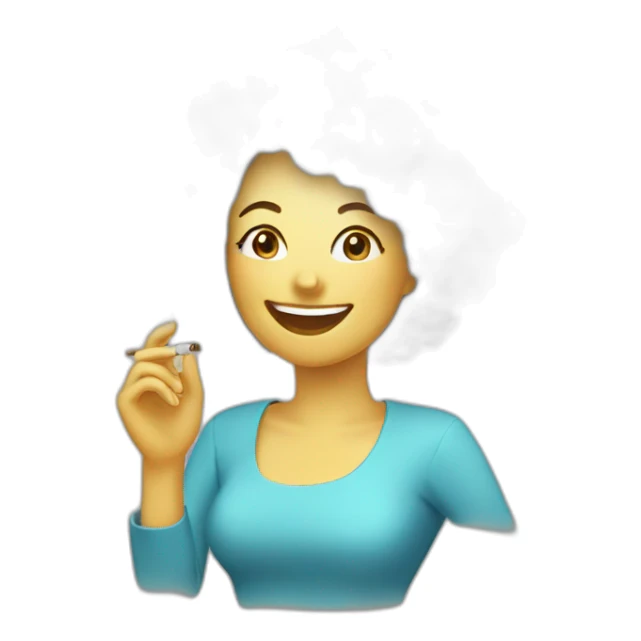 Happy women smoke sticker