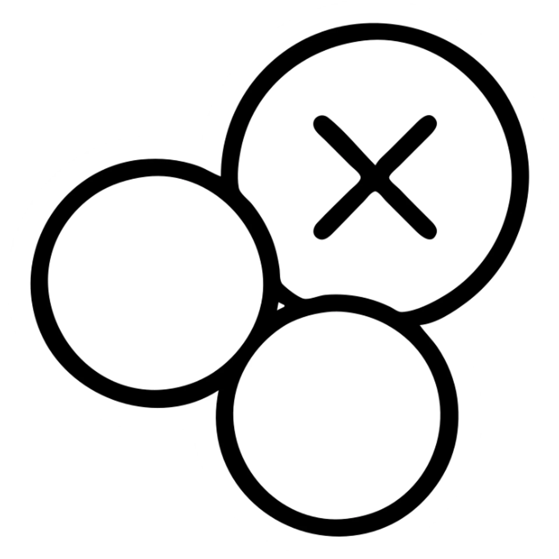 stubborn fat cells, flat design style, simple shapes, flat colors, block symbols sticker