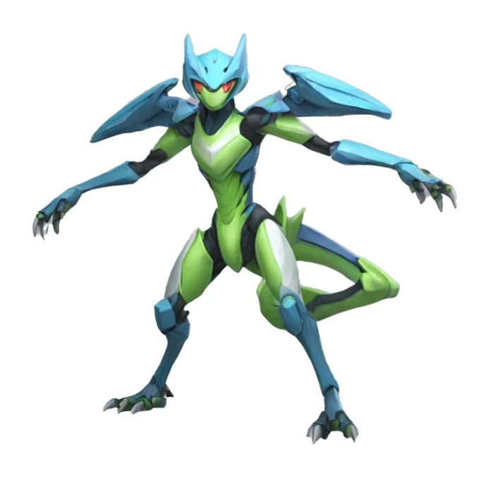 genji-genesect-raptor-Fakémon-hybrid full body sticker