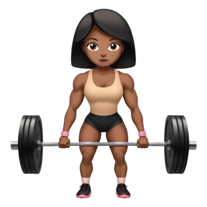 Deadlift woman black sticker