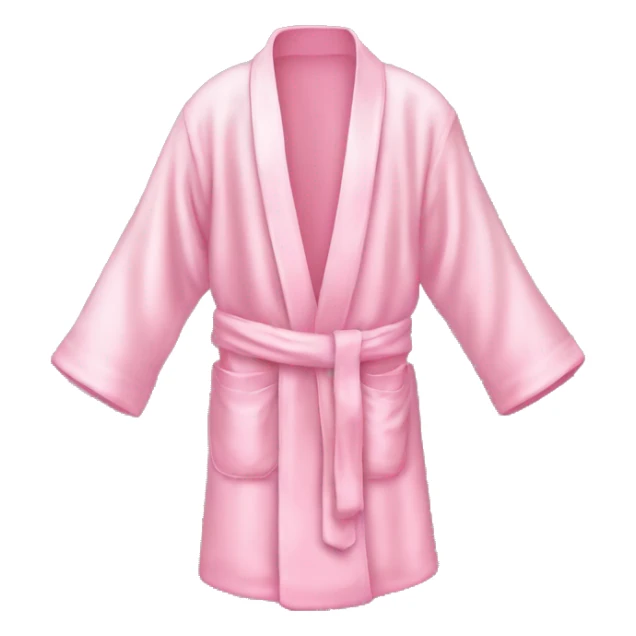 Light pink silk slippers and robe sticker