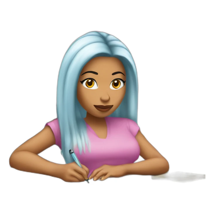 Nicki-Minaj-writing sticker