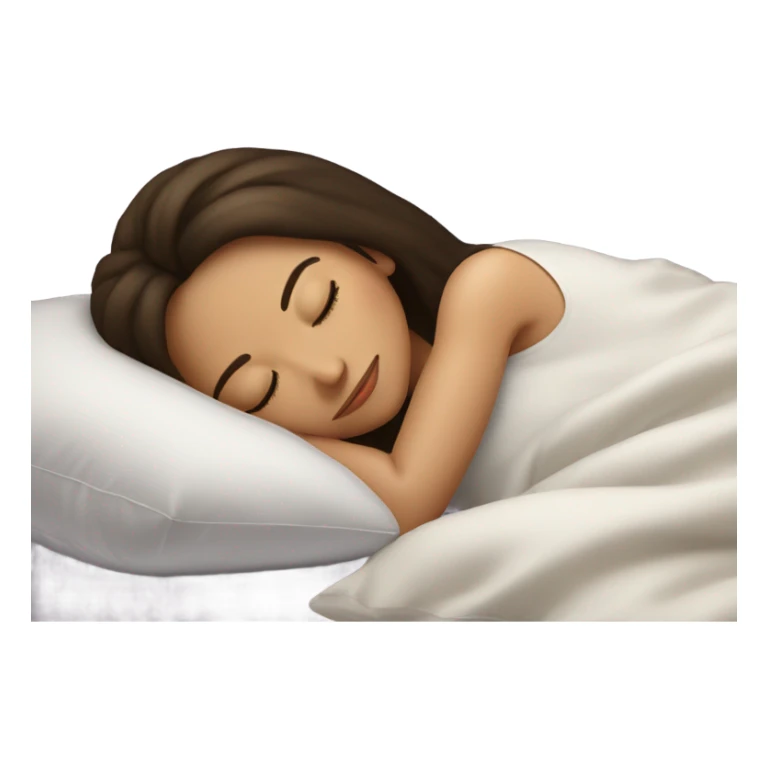 sleeping beauty brunette white girl with a silk pillow sticker
