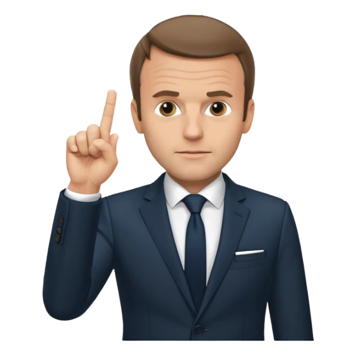 Emmanuel Macron qui fait un 🖕 sticker