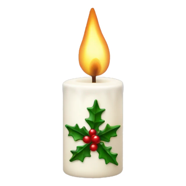 christmas candle sticker