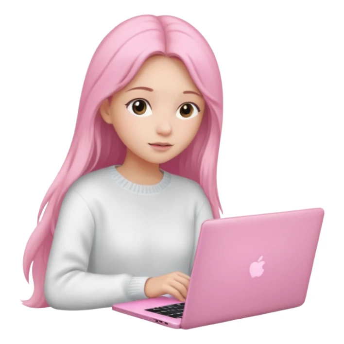  Girly stuff pink soft laptop assigment and clean girl vibes sticker