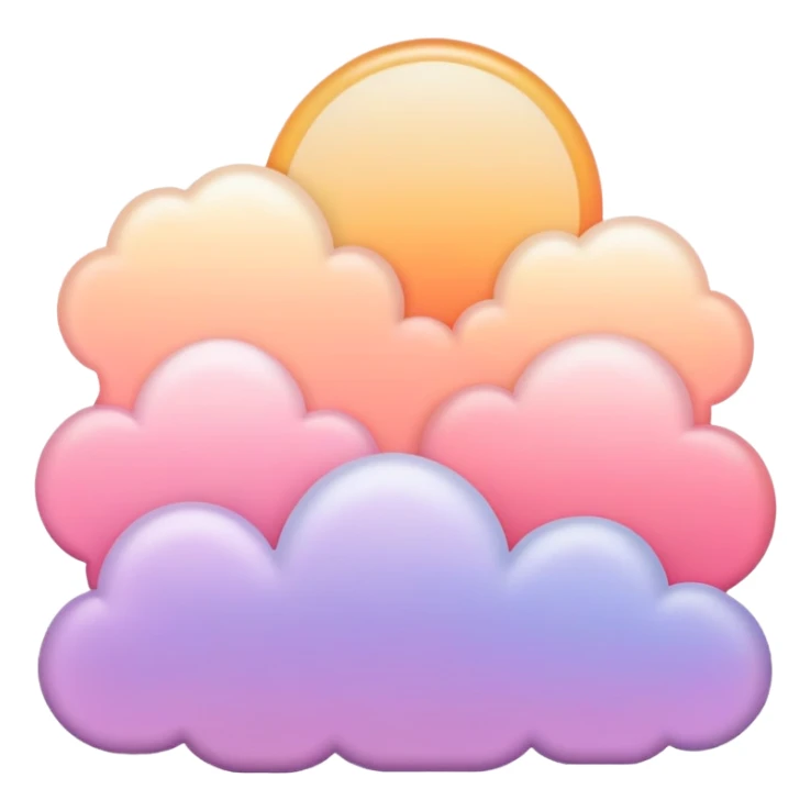 Divine Romantic warm-colored pastel lush gradients aesthetic sticker