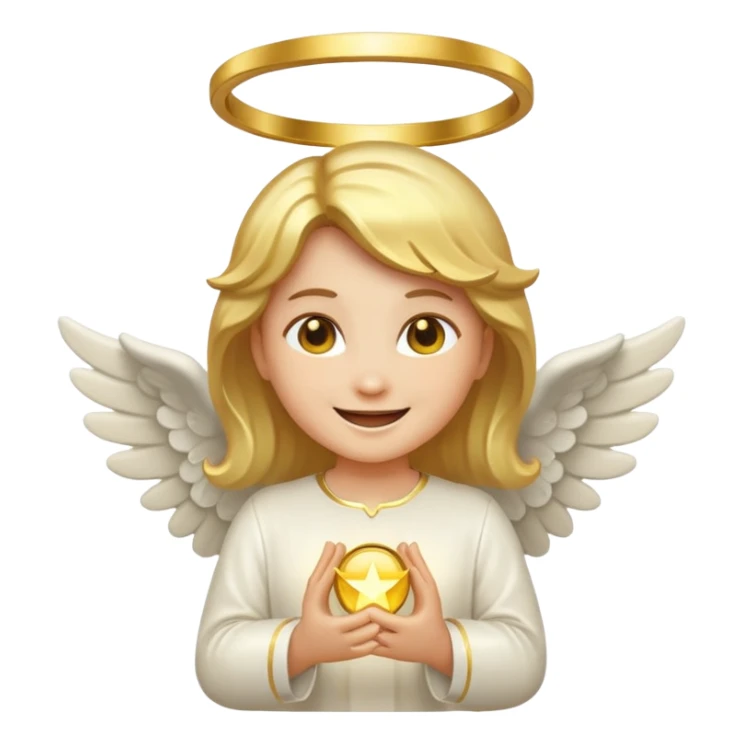 smiling angel emoji with halo sticker