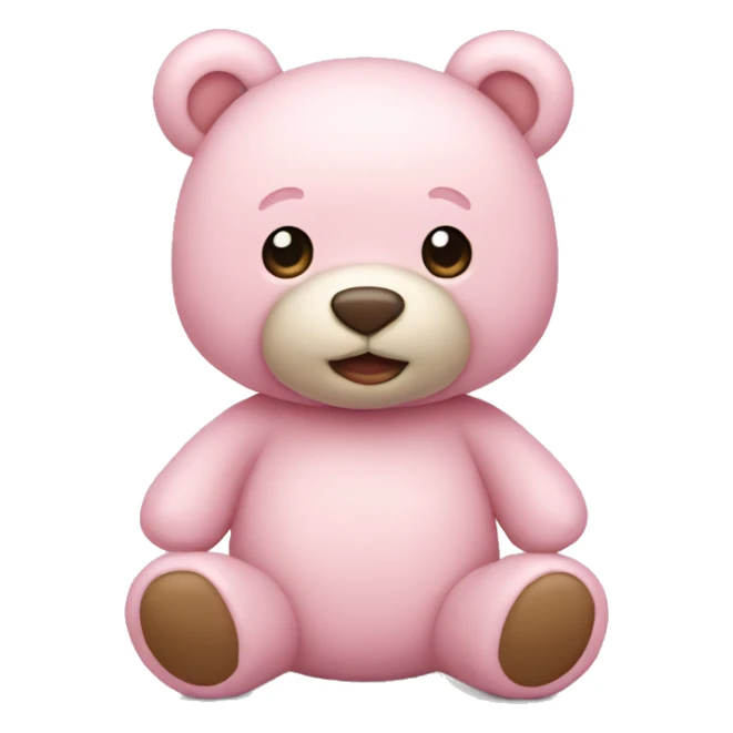 Light pink teddy bear sticker
