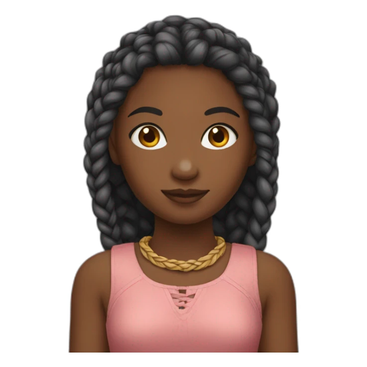 Fille avec des tresse africaine  sticker