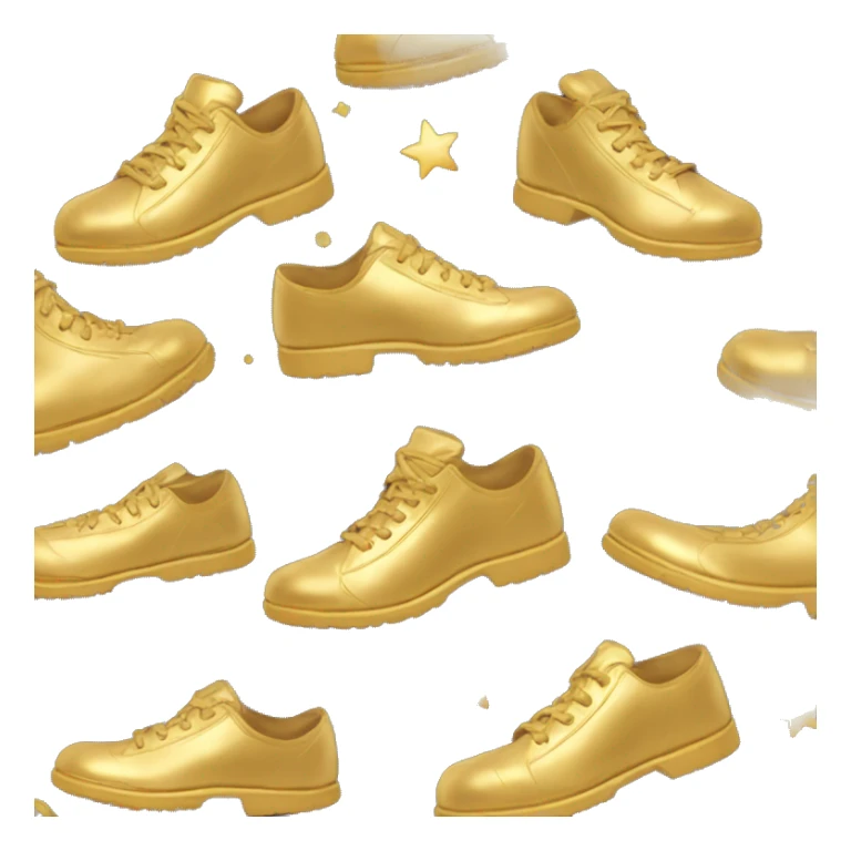 But golden shoes with stars and more aesthetic sticker