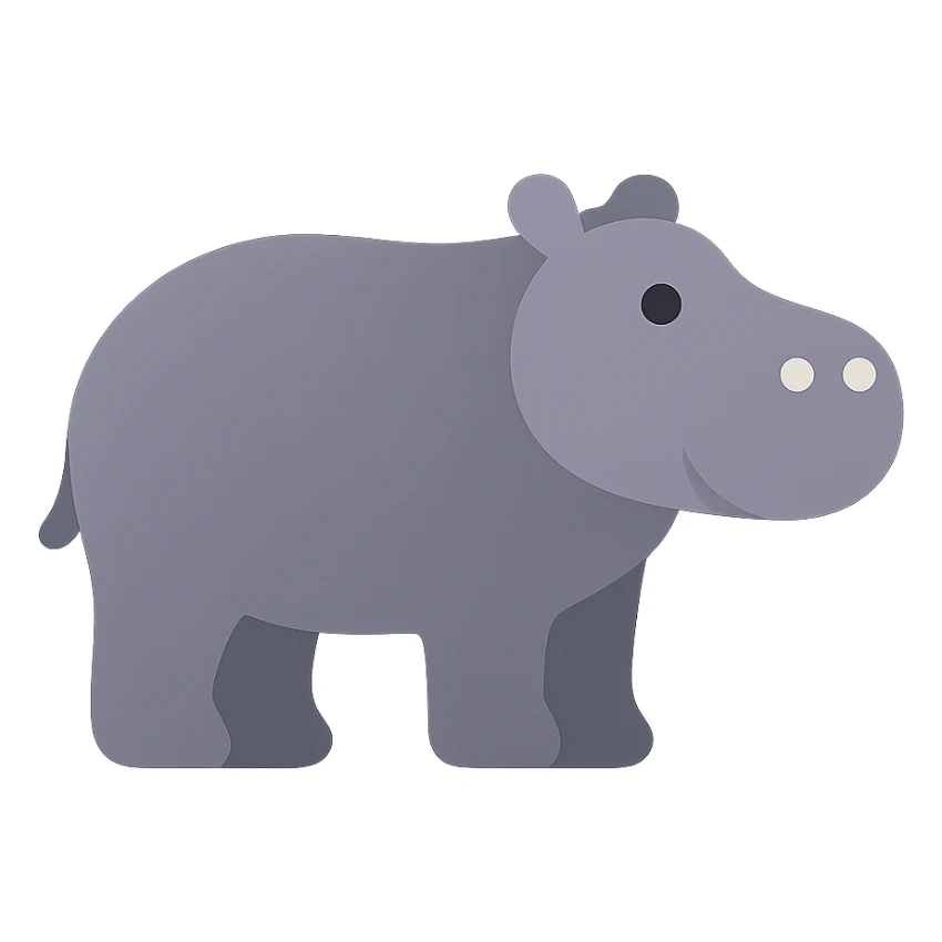 Hippo sticker