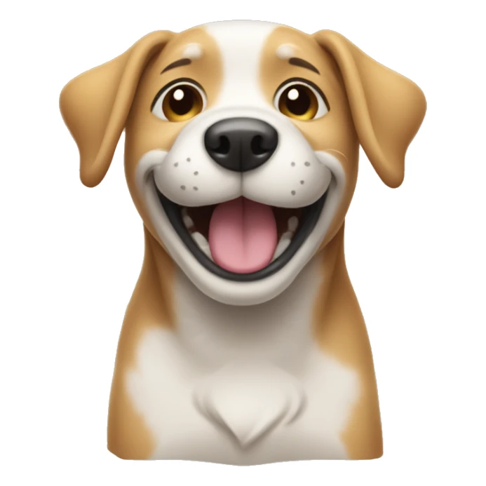 Make an emoji of a dog smiling like it’s feeling good sticker