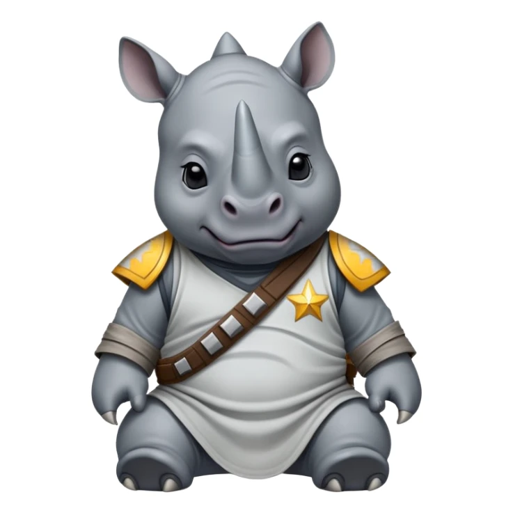  Rhino wearing a Star Wars shirt sticker