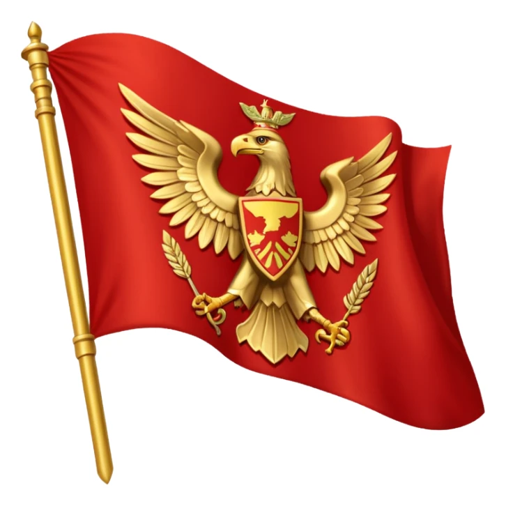 peux tu me générer le drapeau de l'empire romain en mode emoji drapeau basique sticker