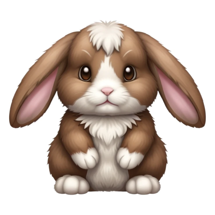 Brown American fuzzy lop bunny  sticker