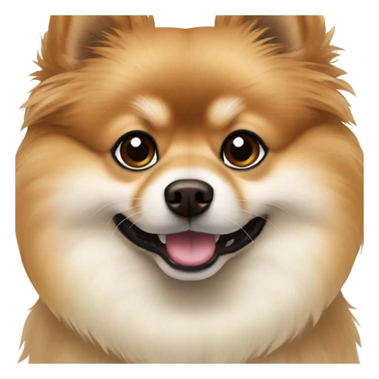 Brown beige cream dark snout pomeranian sticker