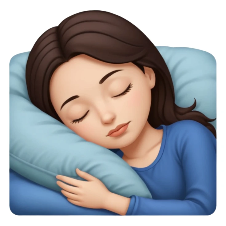 girl with dark brown hair sleeping  sticker