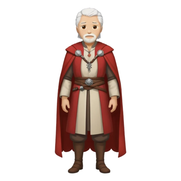 a white haired old man standing in Targaryen themed clothes, full body  sticker