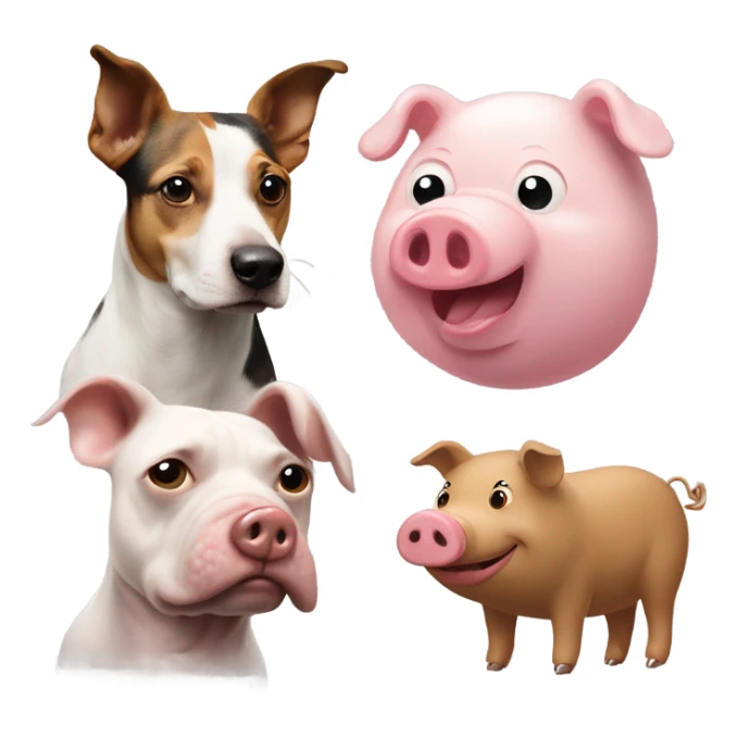 ￼A weenier dog ang a pig mixed together sticker