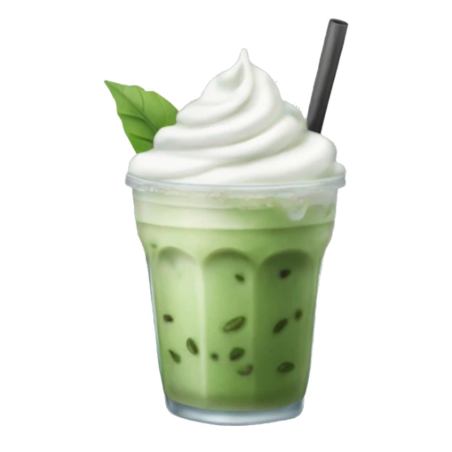 Iced matcha latte ohne Sahne und ohne Gesicht  sticker