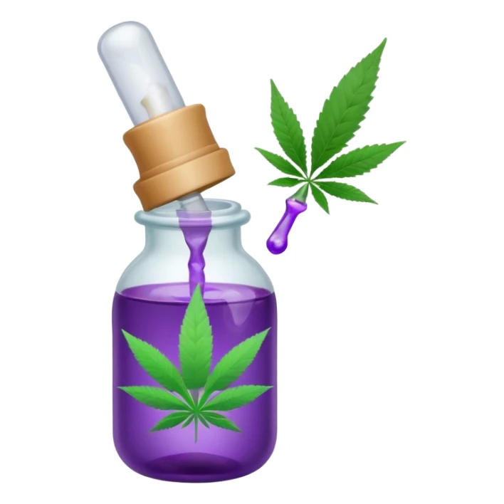 baby bottle with purple liquid and marijuana joint sticker