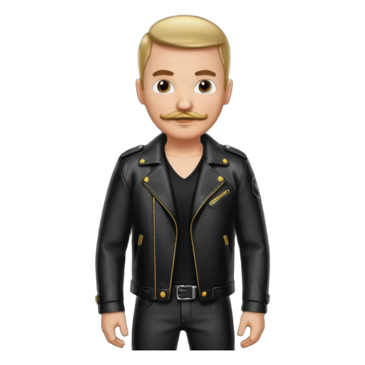 man with mustache with night club outfits sticker