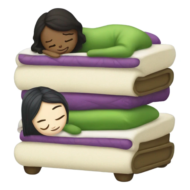 White skin princess and the pea with dark hair  sticker