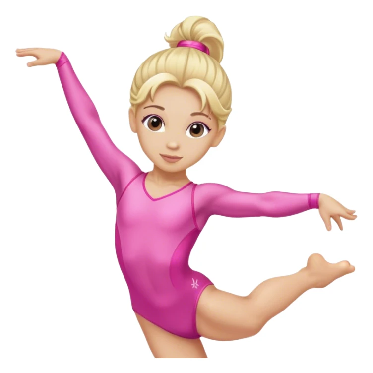 Pink dancer-gymnast with blonde hair (kids) sticker