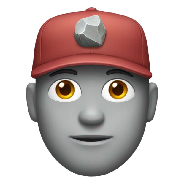 stone wearing a cap sticker