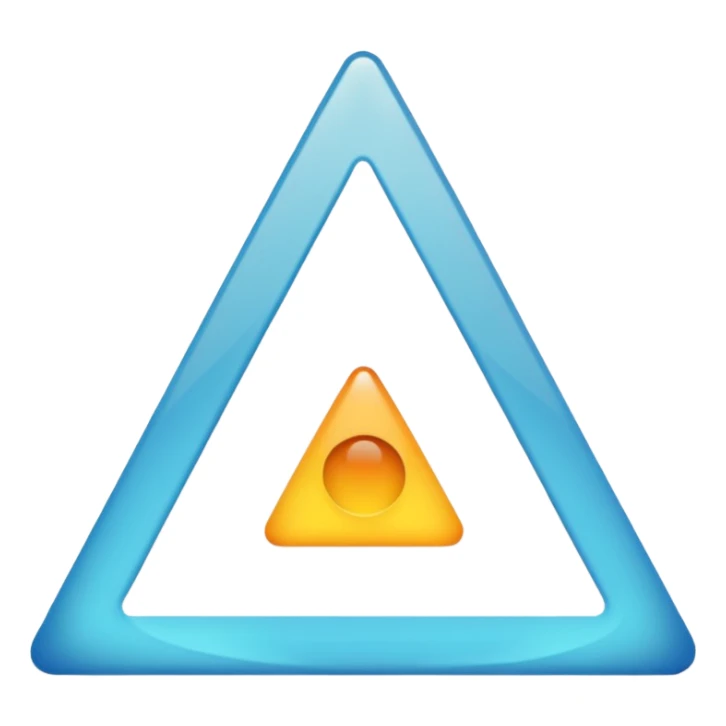 iOS style emoji, minimal summoning symbol, three dots triangle sticker
