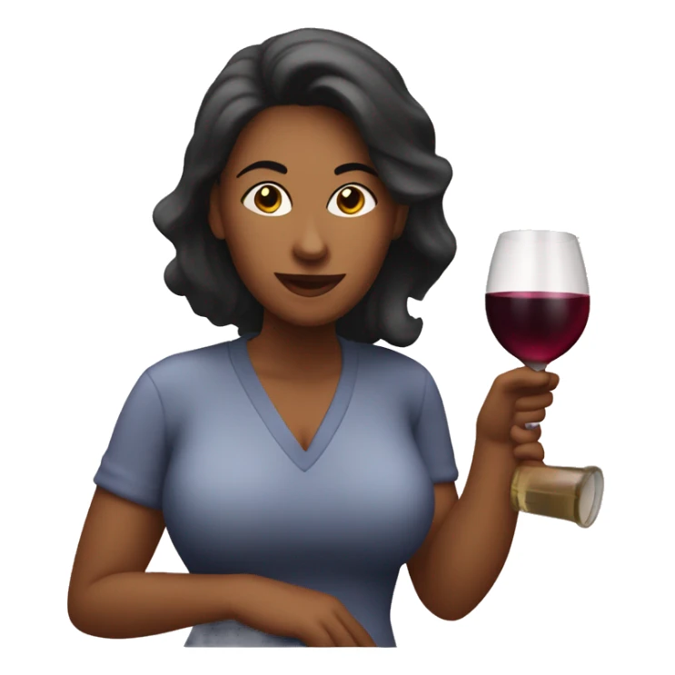 Mom Drinking wine out of decanter sticker