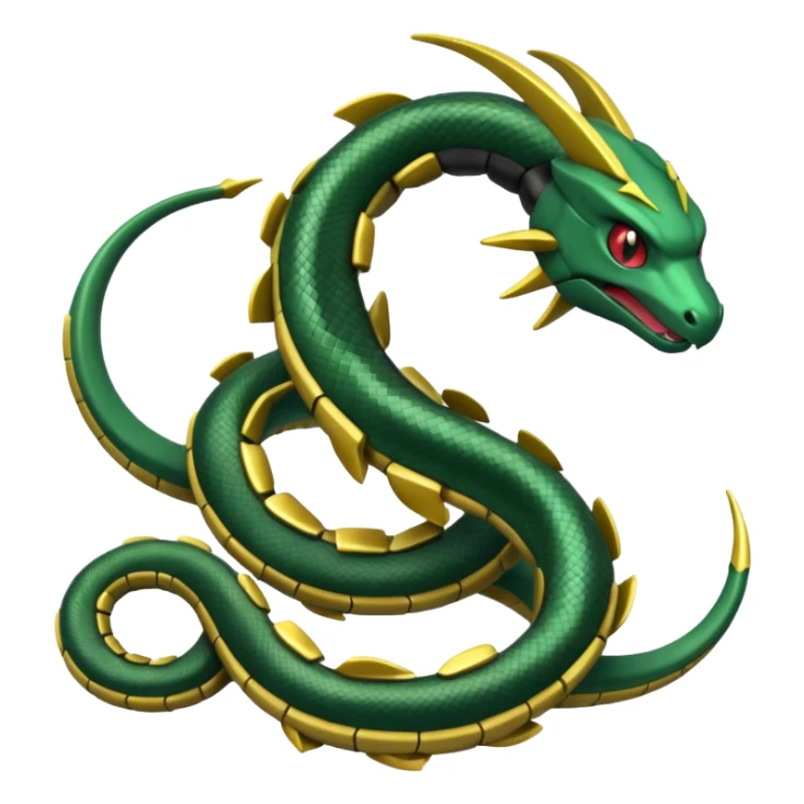 Mega rayuaza pokemon from pokemon anime and make it little cool sticker