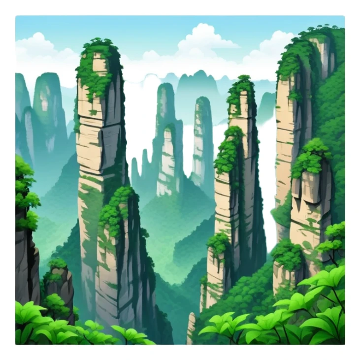 Zhangjiajie, no buildings sticker