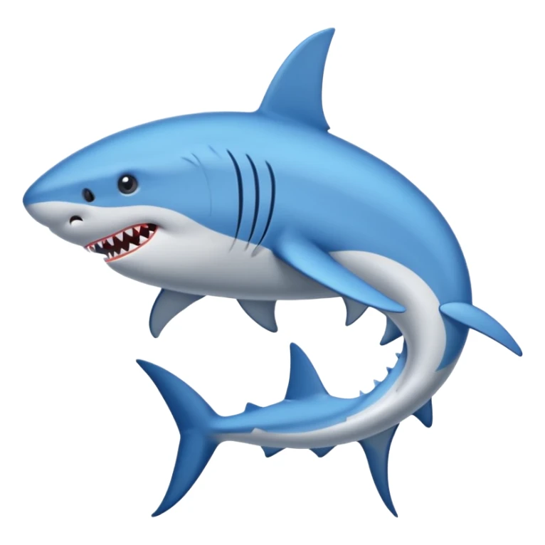 As haz un tiburón con piernas y tenis azules sticker