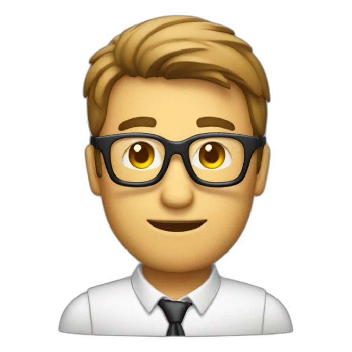 Hombre con gafas gerente de proyecto IT sticker