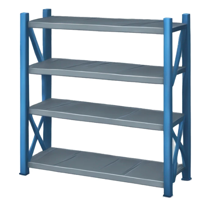 tall metal shelves with manyblue orb prophecies sticker