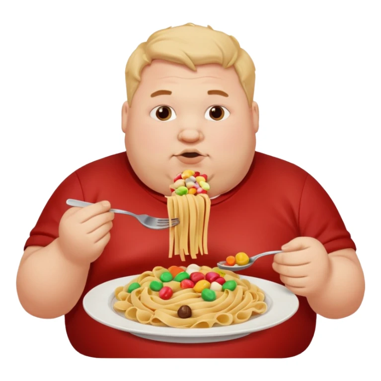 fatman who loves carbs and cholodae and candies sticker